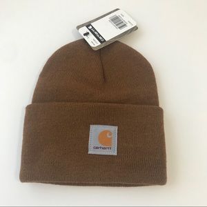 NWT Brown tan carhartt toboggan beanie